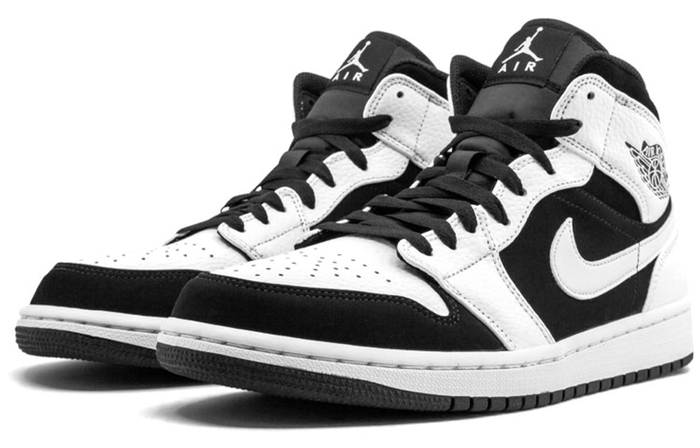 Jordan 1 Mid 'White Black'