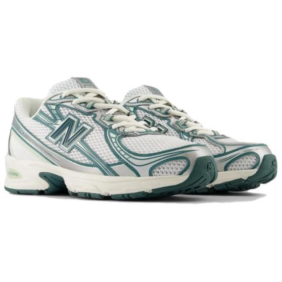 New Balance NB 740 Бежевые кроссовки Низки Бело-зеленые Унисекс