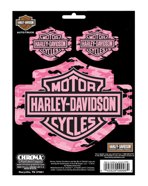 Наклейка Bar & Shield Pink Harley-Davidson