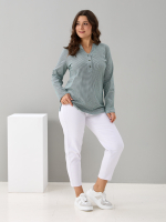 Блузка БЛ-22/гусинаялапка-зеленый