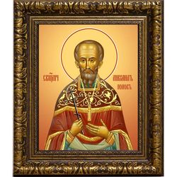 Михаил Попов священномученик пресвитер. Икона на холсте.