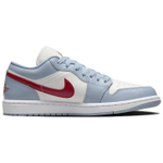 Кроссовки Jordan Air Jordan 1 Low Blue Grey Dune Red (Женская размерная сетка)