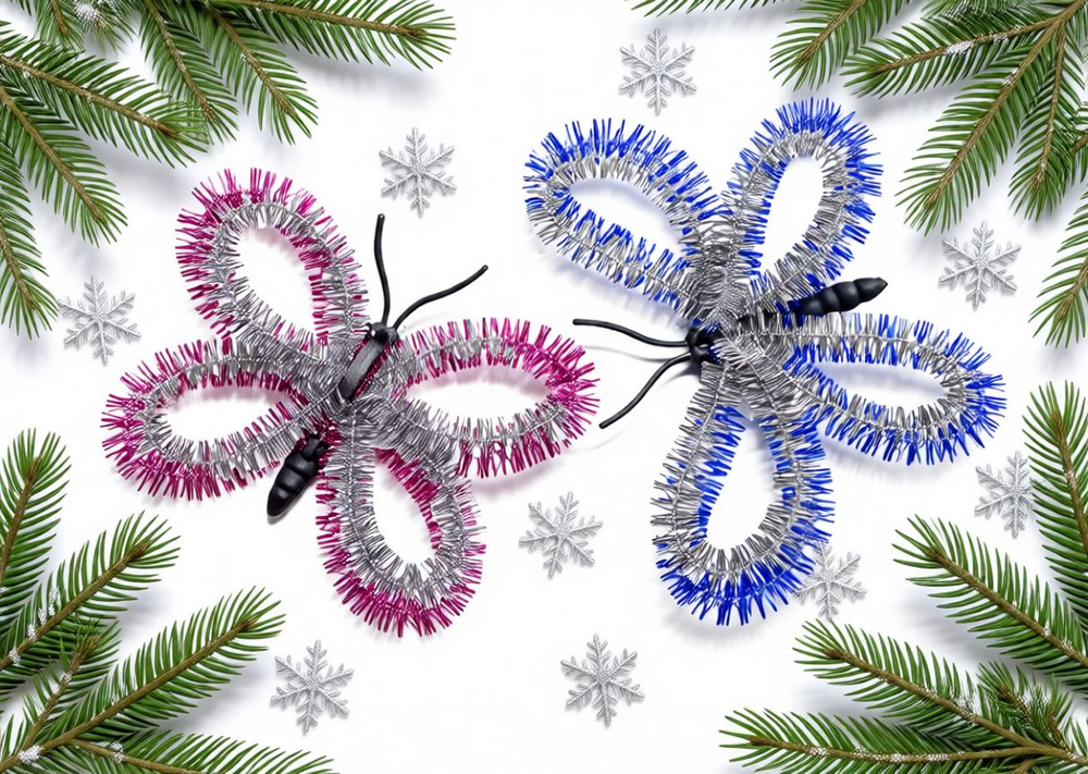 Новогодняя игрушка своими руками от GeniLeo. Бабочка: Новогоднее сияние