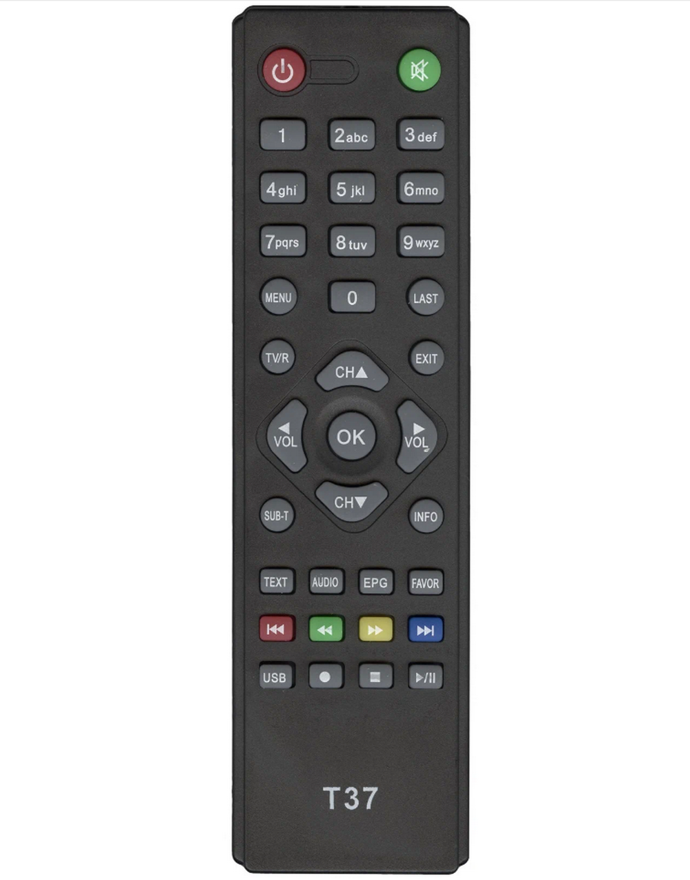 Пульт для World Vizion T37/T54/T57D/T57M для DVB-T2 ресивера