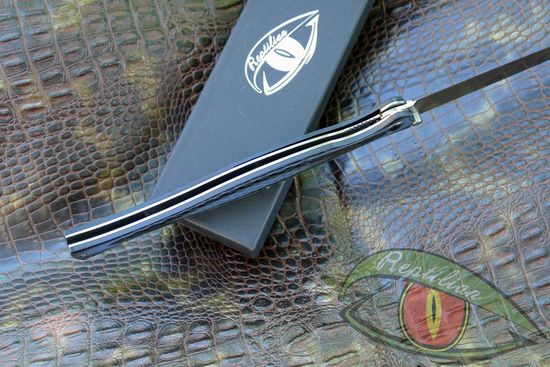 Складной нож REPTILIAN филейный Лаврак синий c клинком из стали AUS-8A, рукоять G10