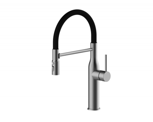 Смеситель для кухни с гиб. МАГНИТ. изливом (ГРАФИТ+ЧЕР.) ViEiR (10/1шт)