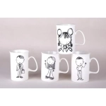 Кружка 300мл микс 4 цв.