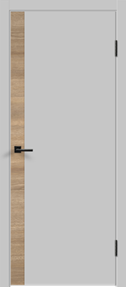 Межкомнатная дверь Velldoris Galant Duo 1 PG (вставка Дуб европейский) Эмалит светло-серый