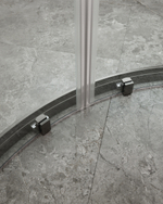 Душевой уголок Cezares MOLVENO-R-22-100+20-C-GM-IV, 120х120х195, профиль оружейная сталь, прозрачное стекло