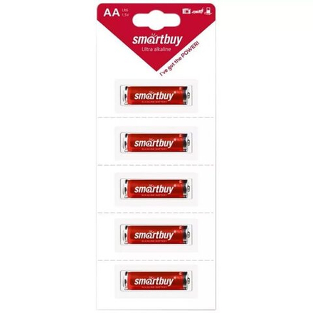 Батарейка LR-06 (АА) Smartbuy, 5шт.на блистере, цена за 1 шт