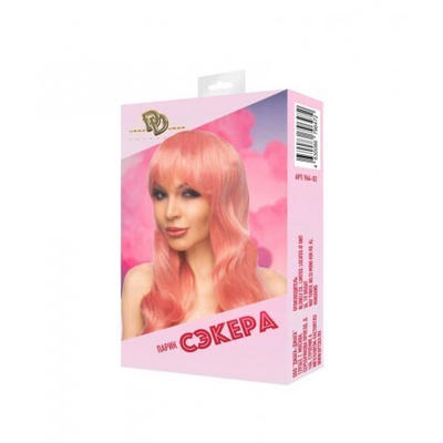 Парик "Сэкера" (длинные волнистые/ цв. розовый)