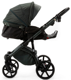 Детская коляска Adamex Nola Natura 2 в 1 N-12-FOREST (Т.ЗЕЛЕН + Т.ЗЕЛЕН. КОЖА)