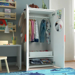 Шкаф - SMÅSTAD / SMАSTAD  IKEA /СМОСТАД  ИКЕА, 60x42x123 см, белый/серый