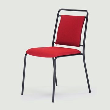 Стул металлический с мягким сиденьем и спинкой Sven красный