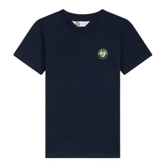 Футболка для мальчика теннисная Roland Garros Back Мяч - navy blue