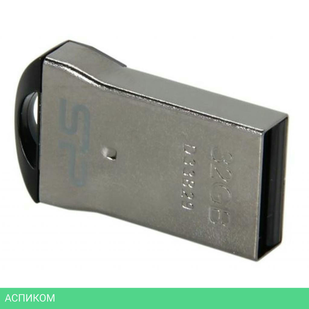USB Flash-накопитель Silicon-Power Touch T01 32Gb металлически-черный (SP032GBUF2T01V1K)