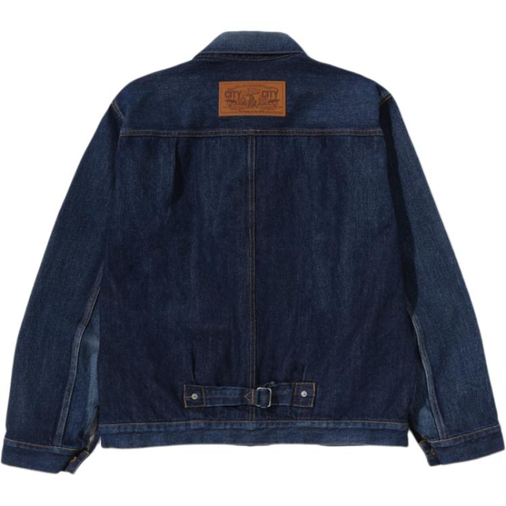 A Bathing Ape Bathing Ape Denim Jackets Cotton Moderate Regular Sleeve Single Breasted 1m22 140 001