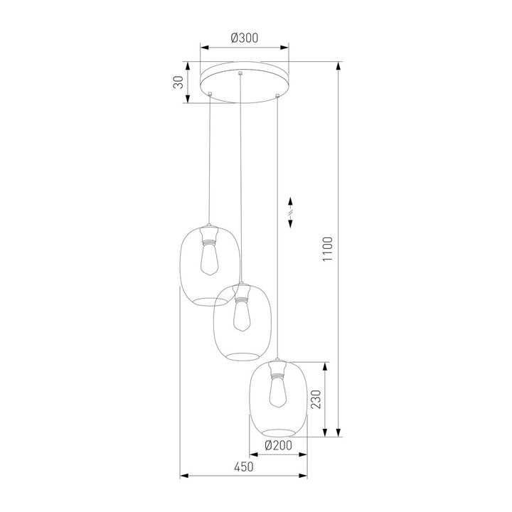 Подвесная люстра TK Lighting 5973 Elio