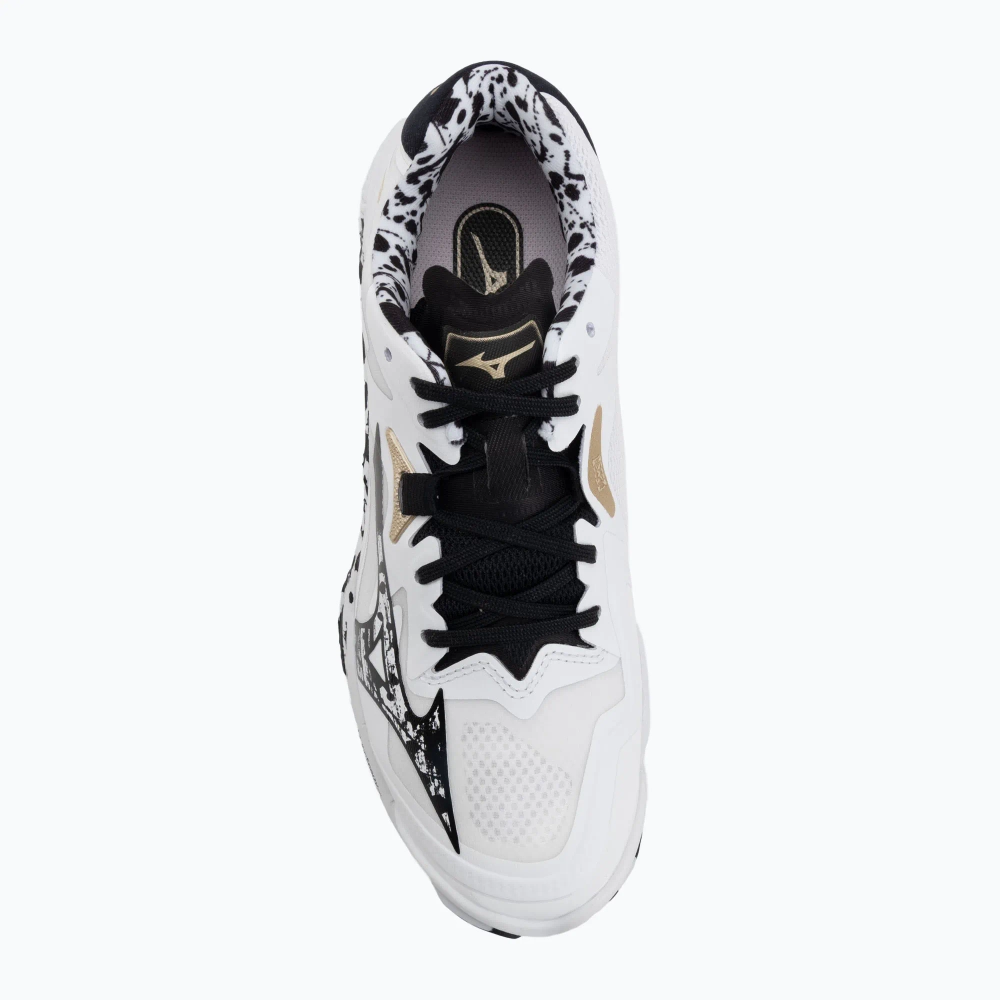 Кроссовки волейбольные Mizuno Wave Lightning Z8 white/black/ge gold