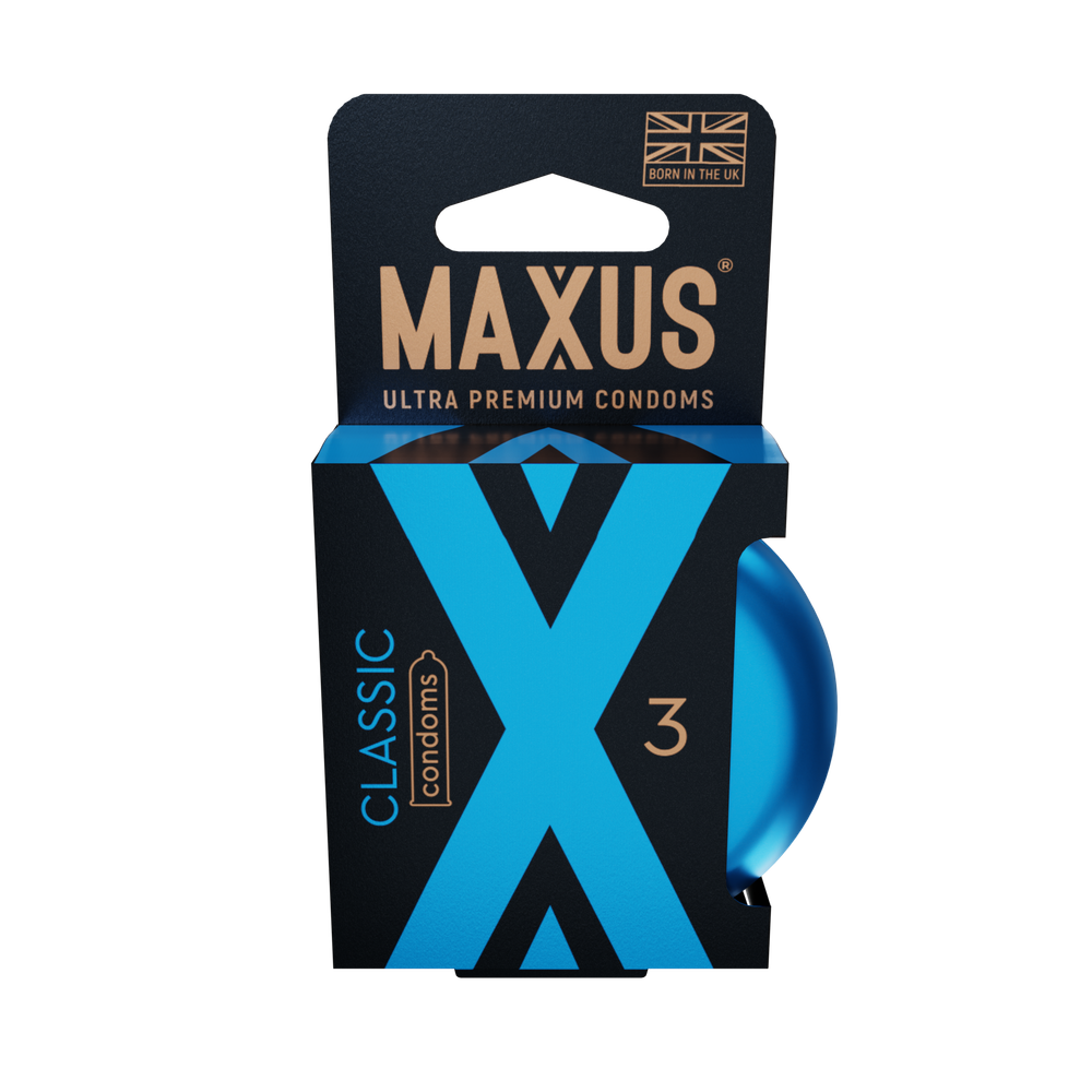 Классические презервативы в железном кейсе MAXUS Classic - 3 шт