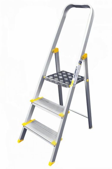 Стремянка Алюмет алюминиевая аннодированная 3 ступени