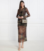 Кожаная сумка через плечо love click mini Pinko - серый(100067 A136)