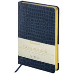 Ежедневник недатированный А5 (138х213 мм) BRAUBERG "Comodo", под кожу, 160 л., темно-синий, 113500