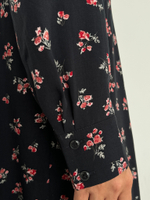 Платье в цветок с асимметричной юбкой