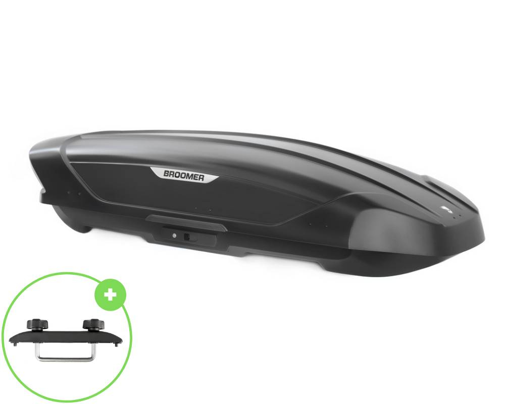 Бокс BROOMER Venture L (черный глянец,б/с крабы) 187x89х40см. 430л. 01.129.03