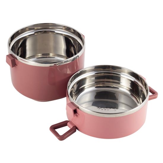 Ланч бокс двойной 1700 мл. Kamille KM 2136 пластик, нержавеющая сталь