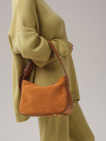 Замшевая сумка Deboro 30610 коричневый лист