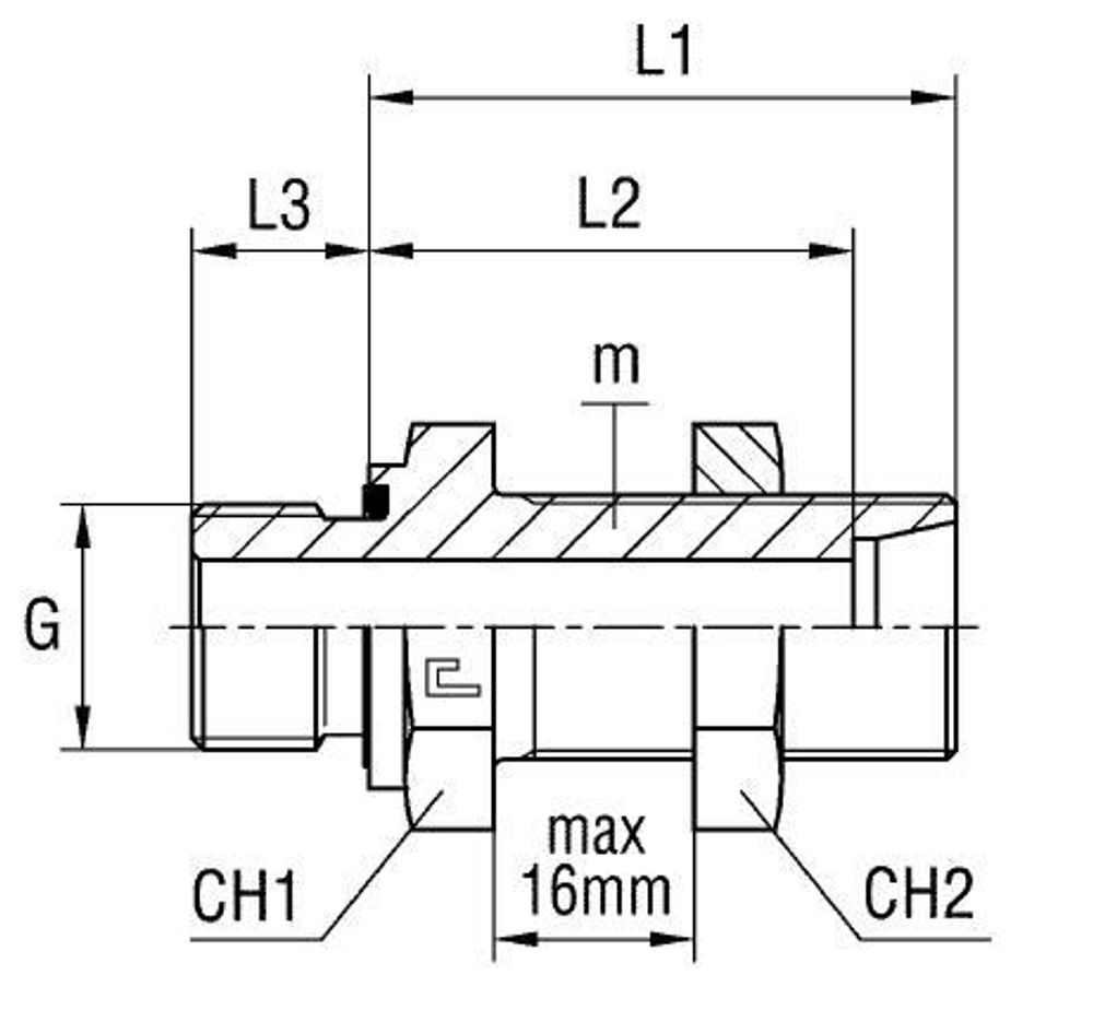 Штуцер FDE DL22 BSP 3/4&quot; (корпус)