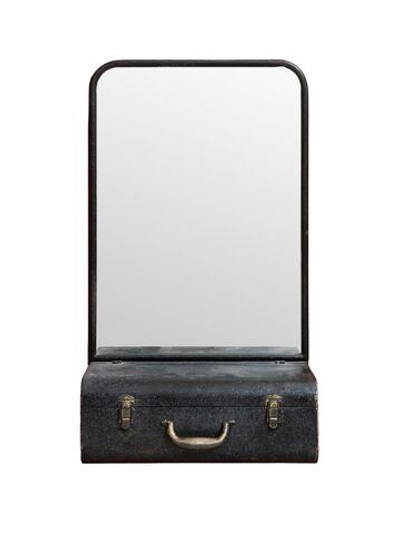 Полка с зеркалом "Путешествие" 88х27х51см Металл,зеркало