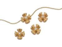 Бусина "Крест" 11,5мм, с фианитами