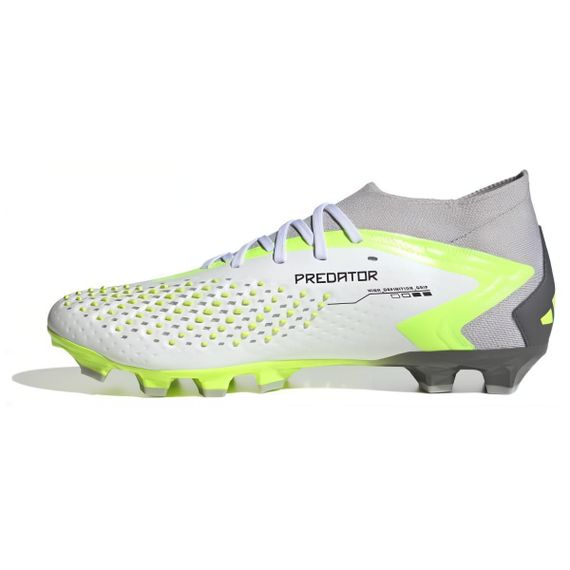 Мужские ботинки Adidas PREDATOR СРЕДНЕГО размера серо-зеленого цвета.