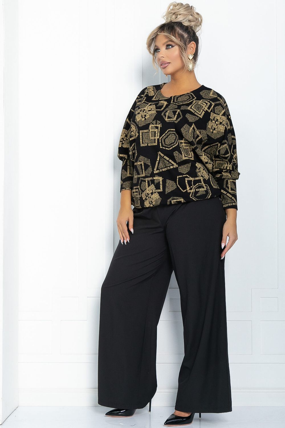 Блузон Ты вдохновение (черно-золотой) Б11879 LT Collection