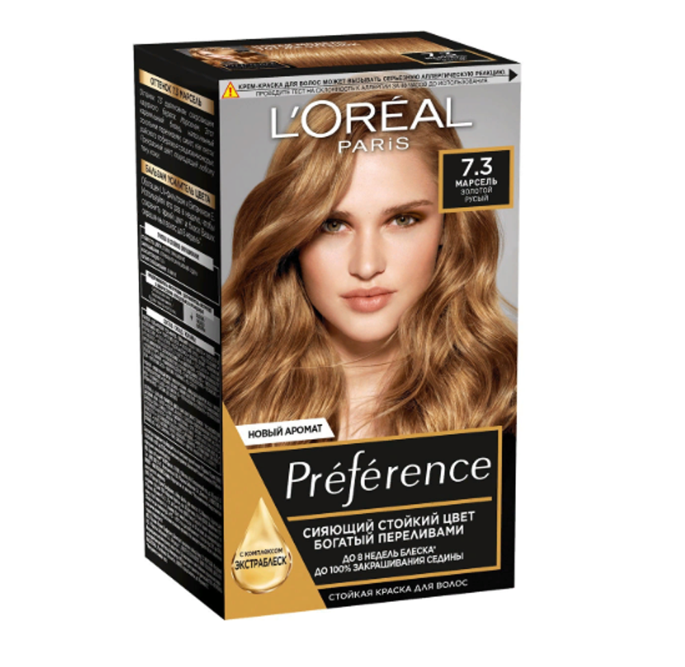 L'Oreal Paris Краска для волос Preference Recital, тон №7.3, Флорида, 180 мл