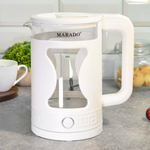 Чайник электрический 2л пластик/стекло (белый), MA-0623WH