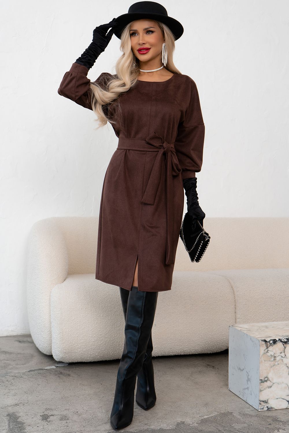 Платье Стефани (мокко мусс)-52р-р Р11-1239/2 Nikol