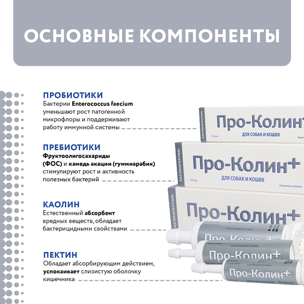 Пробиотическая кормовая добавка для собак и кошек Protexin Проколин 60 мл