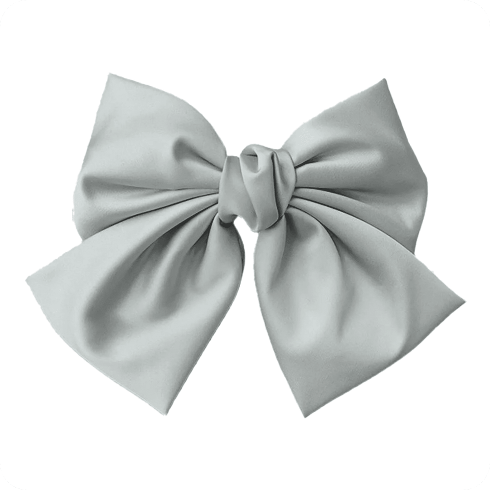 Заколка-бант, серый, фото 1
