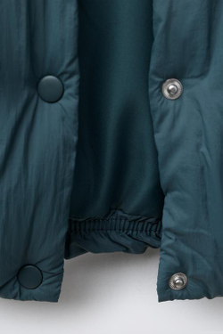 ZARA СТЕГАНАЯ КУРТКА WATER REPELLENT, СИНИЙ