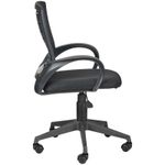 Кресло оператора Olss "Ирис", спинка сетка черная, сиденье ткань TW черная, опора-пиастра