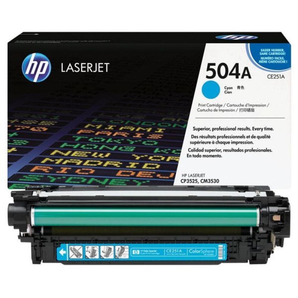 Картридж HP CE251A (504A) для CM3530/CP3520/CP3525 голубой (7000 стр)