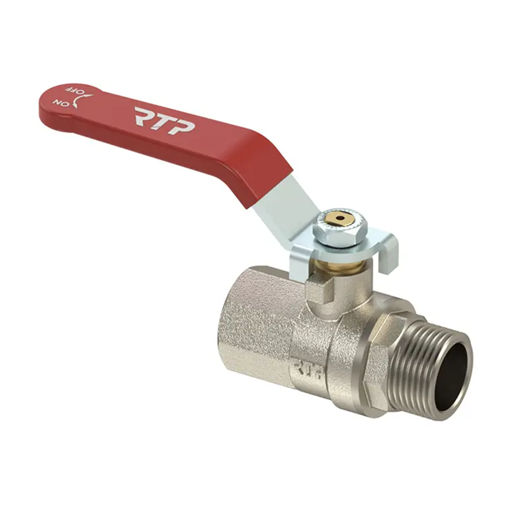 Кран шар латунный 1" вн/нар PN25 ручка рычаг (25355)