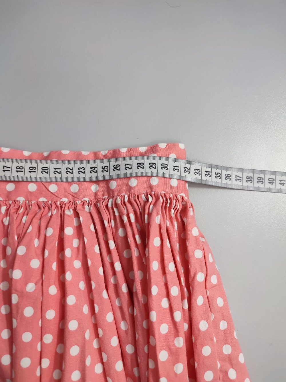 Юбка корраловая в горох 42 размер