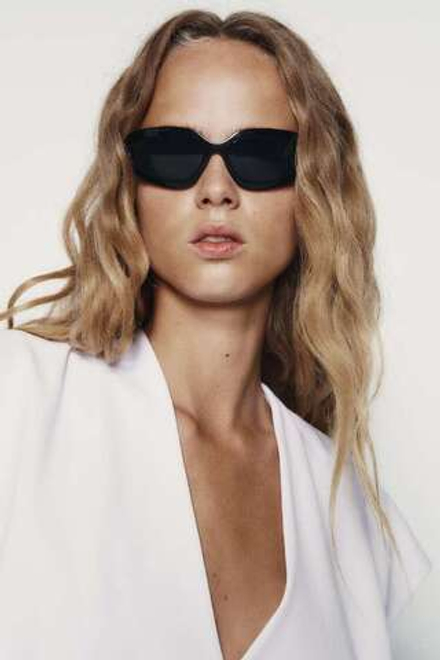 ZARA ФУТБОЛКА ИЗ ПЛОТНОГО ХЛОПКА,  БЕЛЫЙ