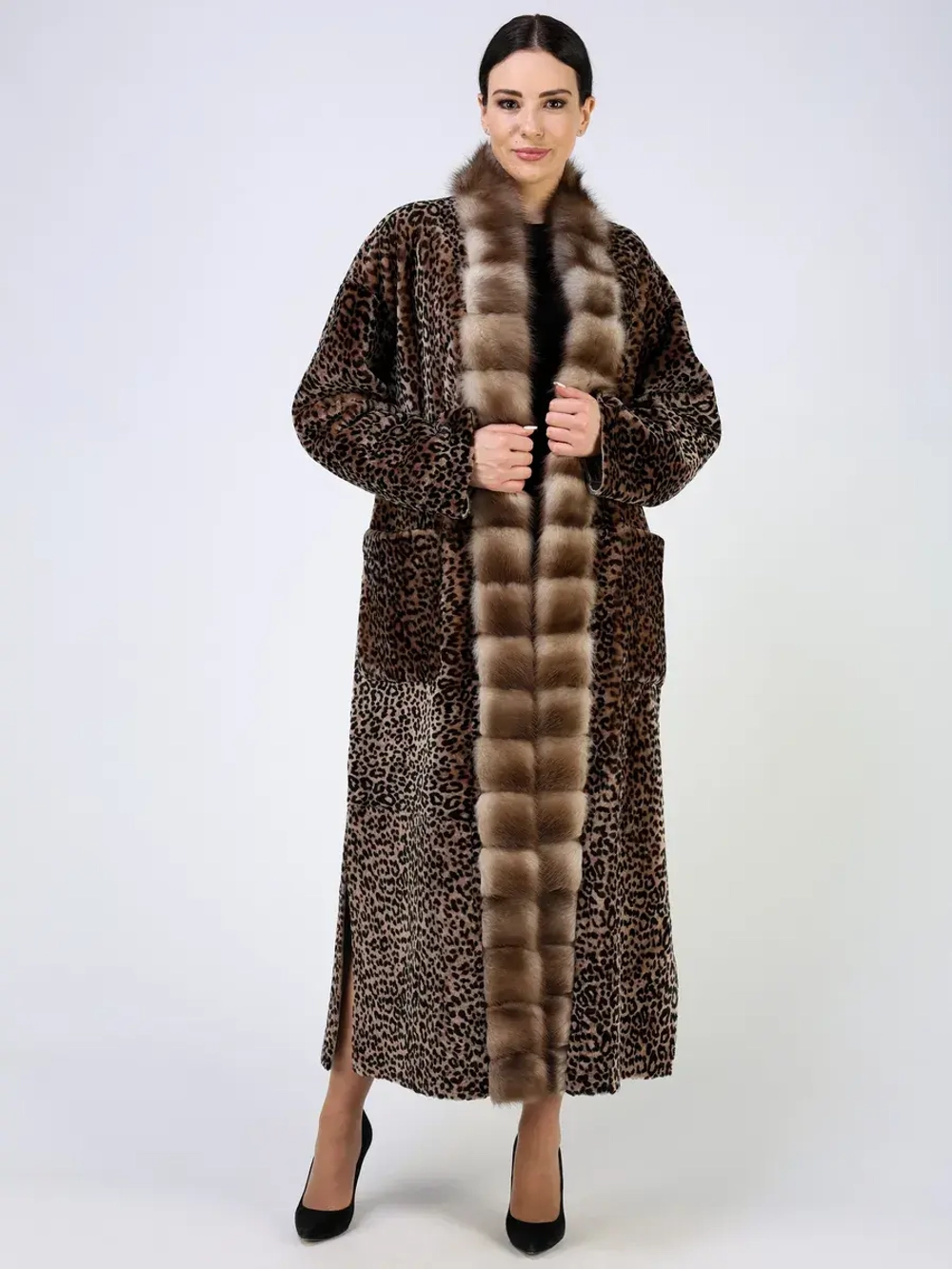 Шуба зимняя дубленка натуральная