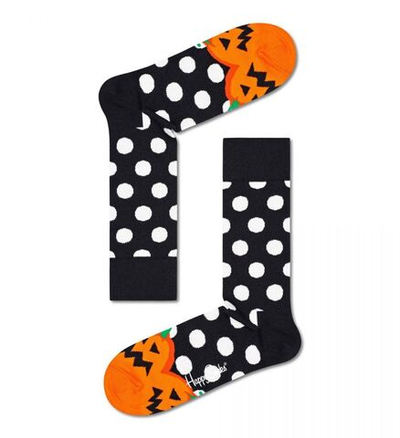Носки унисекс Halloween Sock с тыквами (Размер: 29) (Цвет: черный с оранжевым)