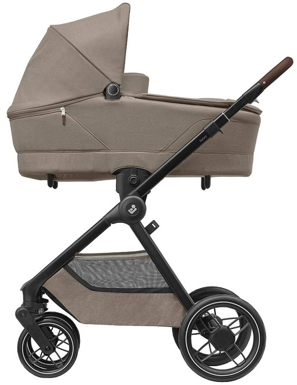 Коляска детская Maxi-Cosi Oxford Plus 3 в 1 с автокреслом CabrioFix Essential black 1978470110 Twillic Truffle/Трюфель